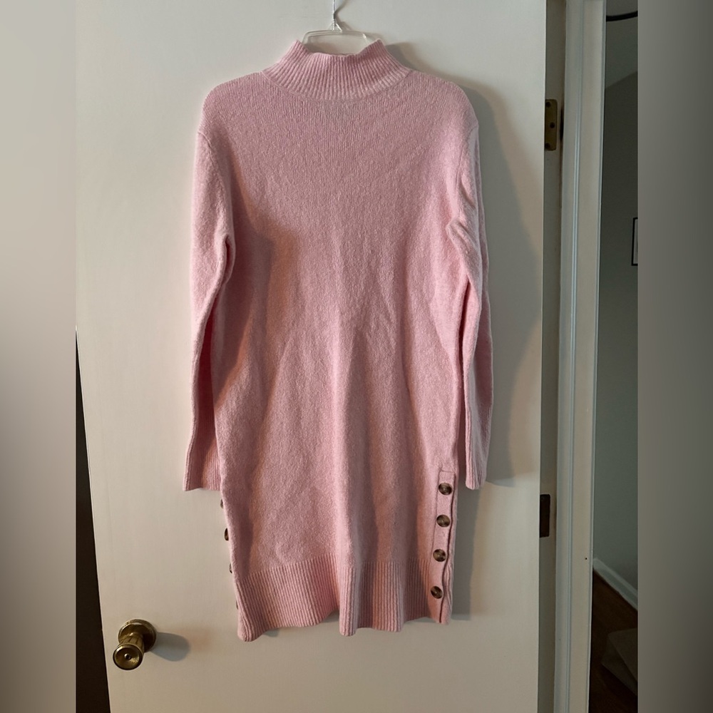 Banana Republic Light Pink Turtleneck Sweater Dress